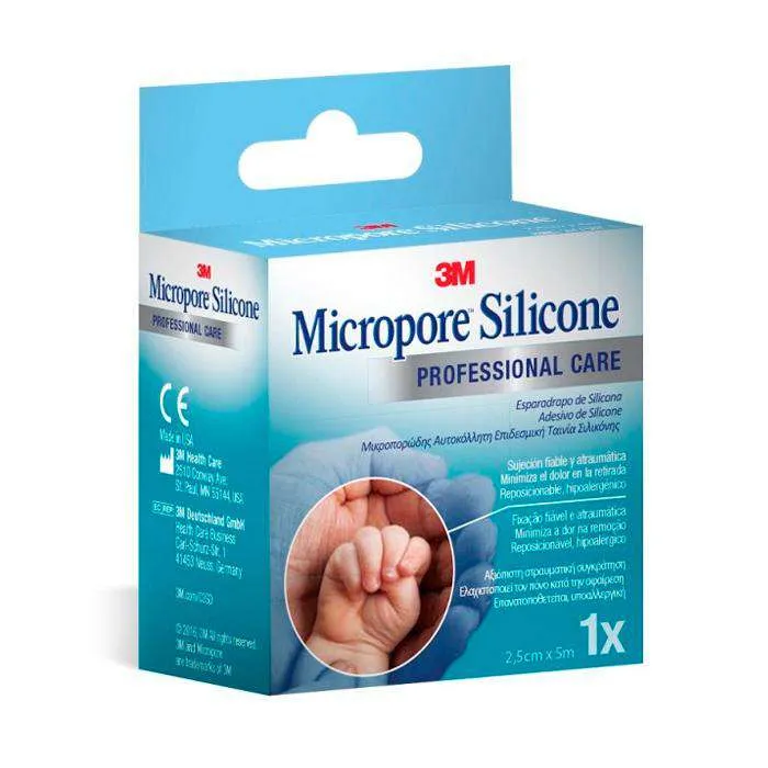 3M Esparadrapo Micropore Silicona 2,5 Cm X 5 M