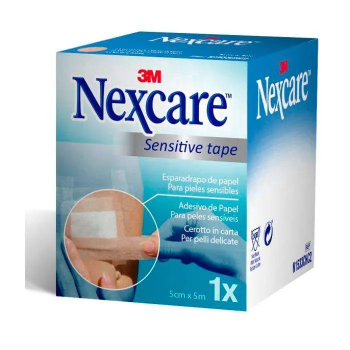 3M Esparadrapo Nexcare Sensitive Tape 5 X 5 Cm Piel