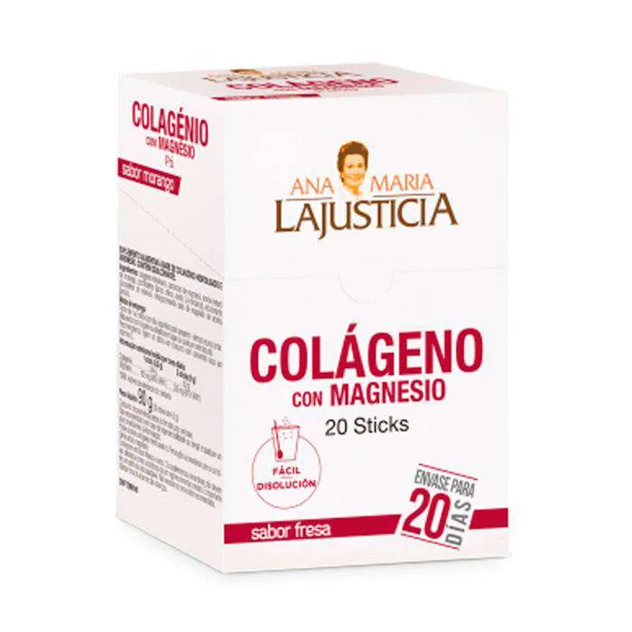 Ana María La Justicia Colágeno Con Magnesio 20 Sticks Fresa