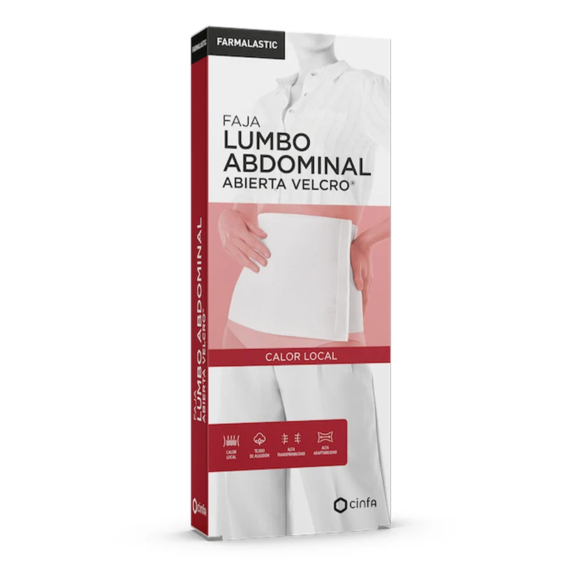 Farmalastic Faja Lumbo Abdominal Abierta Velcro Blanca Talla Pequeña