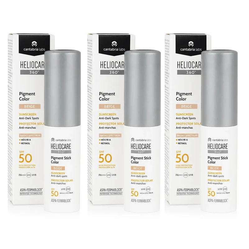 Heliocare Pigment Stick Color Beige Spf50 10 Gr pack 3