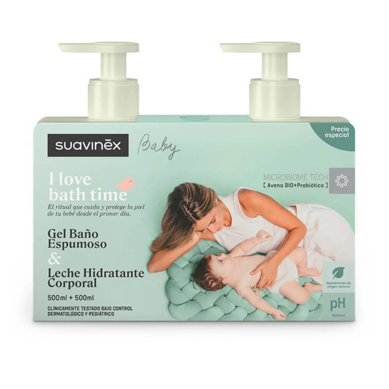Suavinex Gel Baño Espumoso 500 ml + Leche Corporal 500 mll Pack
