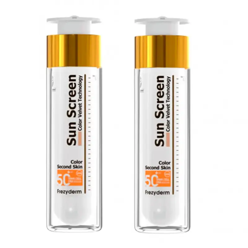 Frezyderm Sun Screen Color Velvet Face SPF50+, 2 x 50 ml