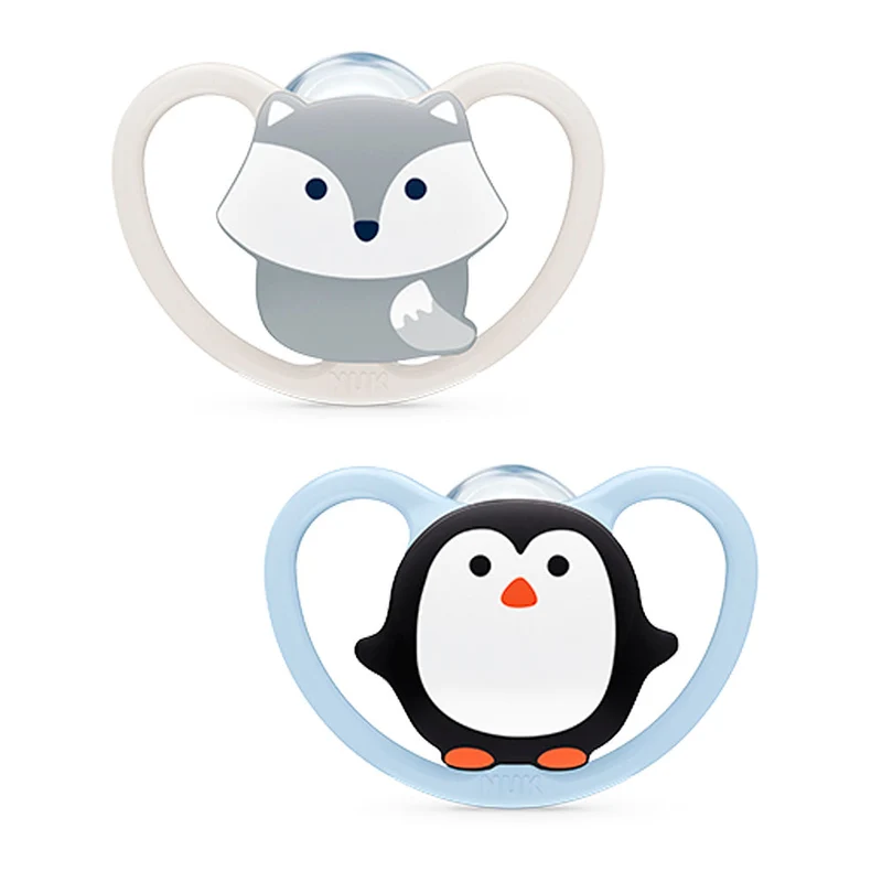 Nuk Chupete Silicona Space Animales 0-6M 2U