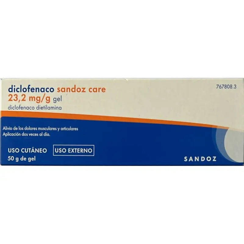 Diclofenaco Sandoz Care 23,2 Mg / G Gel Diclofenaco Dietilamina, 50 gramos