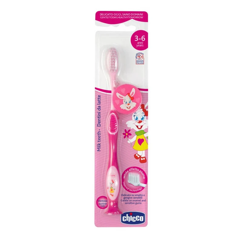 Chicco Cepillo Dientes De Leche 3-6 Años Rosa / Morado