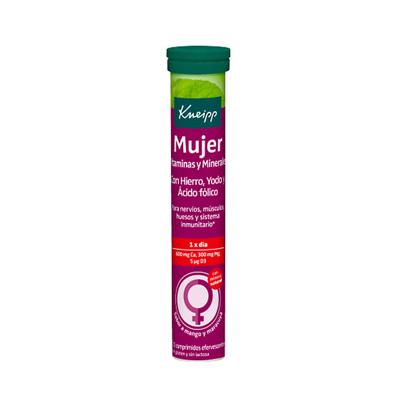 Kneipp Mujer Vitaminas Y Minerales 15 Comprimidos Efervescentes Sabor Mango Y Maracuyá