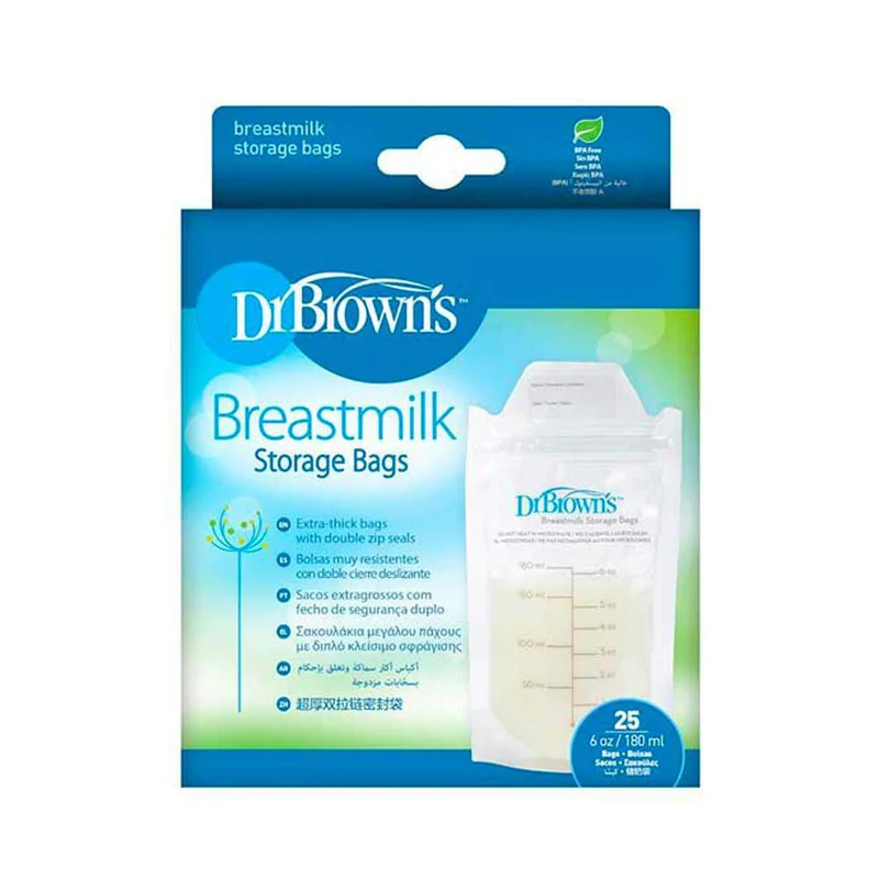 Dr. Browns Bolsas Leche Materna Almacenaje 180ml X 25 Unidades