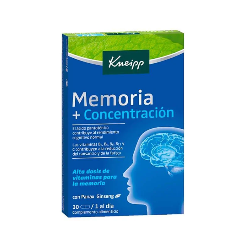 Kneipp Memoria Y Concentración 30 Comprimidos