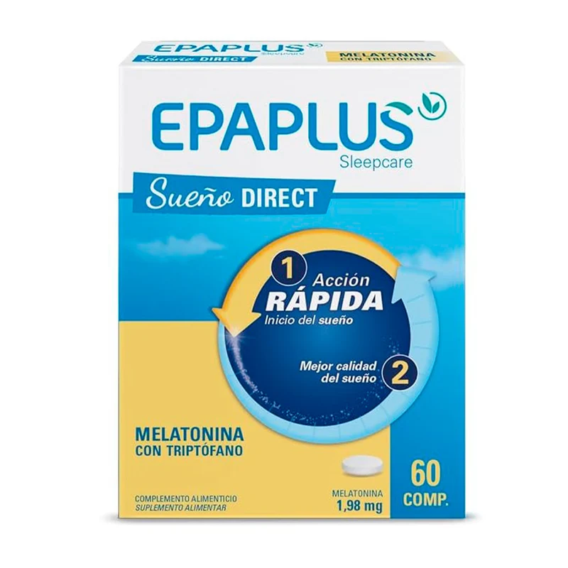 Epaplus Sueño Direct Melatonina Con Triptofano 60 Compimidos