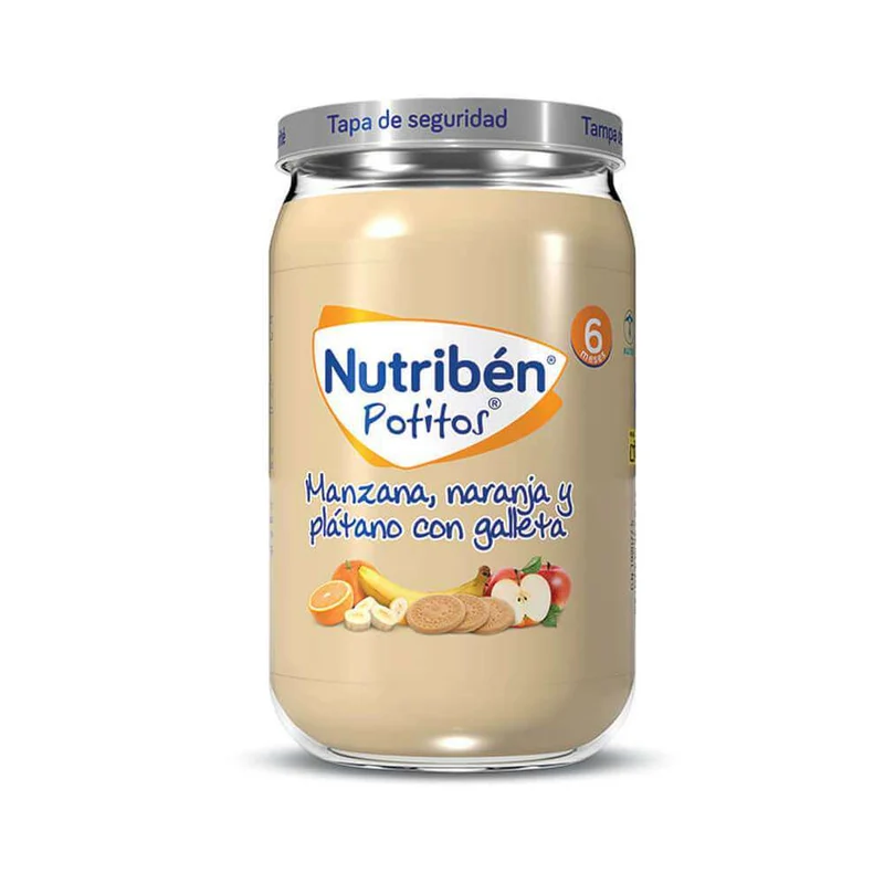 Nutribén Potito 235 Gr Manzana Naranja Y Plátano Con Galleta