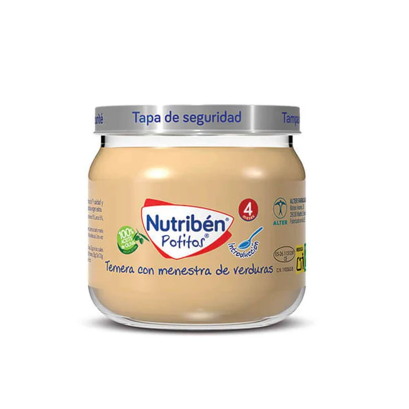 Nutribén Potito 120 Gr Ternera Con Menestra De Verduras