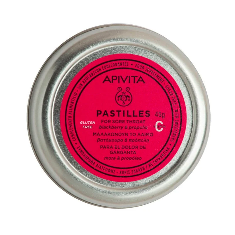 Apivita Pastillas Mora Y Propóleo 45G