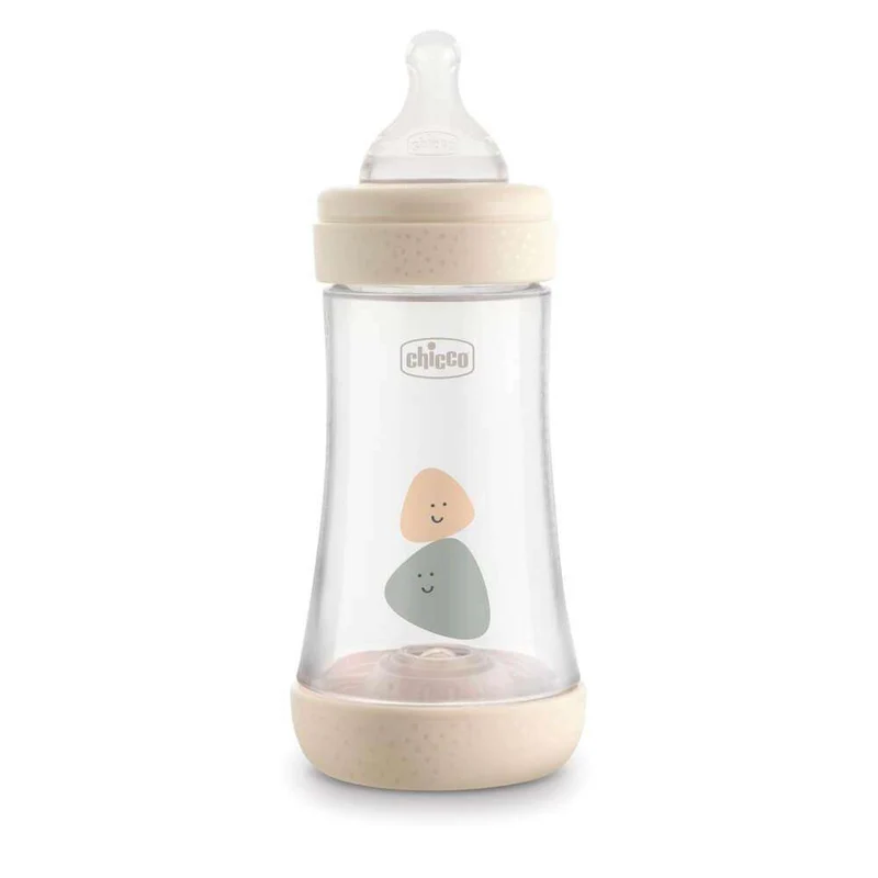 Chicco Biberón Silicona Perfect5 Neutro 2M+ Flujo Medio 240 ml