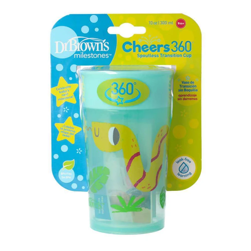 Dr. Browns Vaso 360º Sin Boquilla Turquesa 300 ml