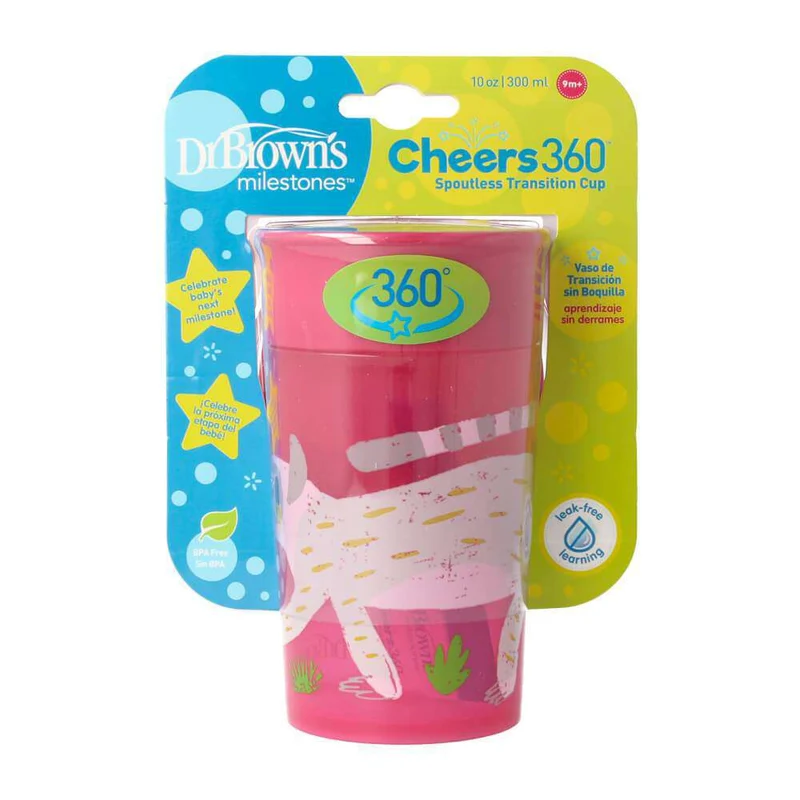 Dr. Browns Vaso 360º Sin Boquilla Rosa Fucsia 300 ml