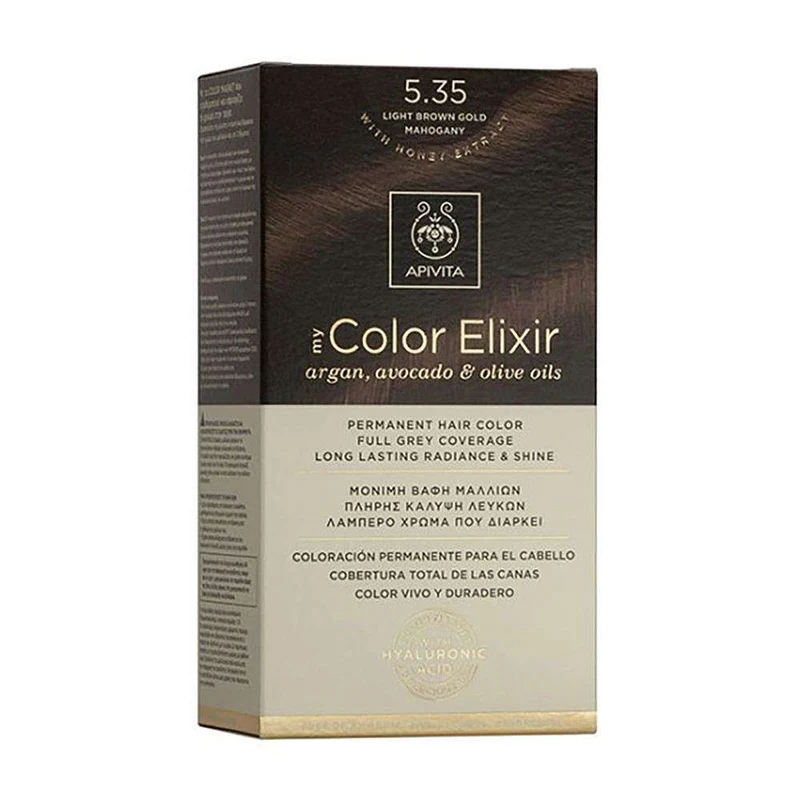 Apivita Tinte 5.35 Light Brown Gold Mahogany