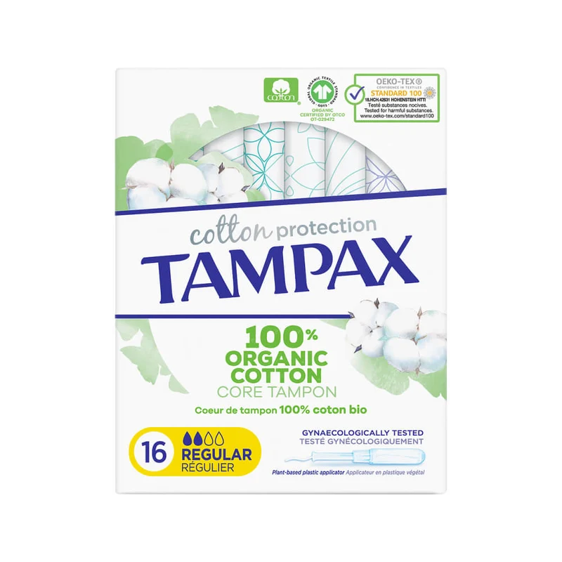 Tampax 100% Organic Cotton Regular 16 Unidades