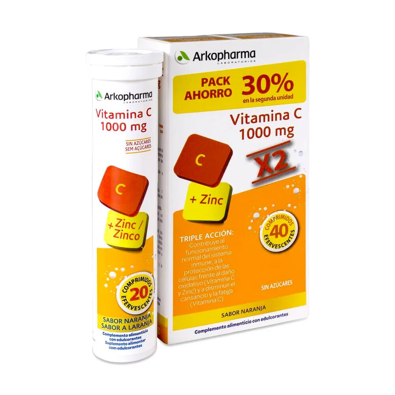 Arkovital Vitamina C 1000 Mg 20 Comprimidos Efervescentes Duplo