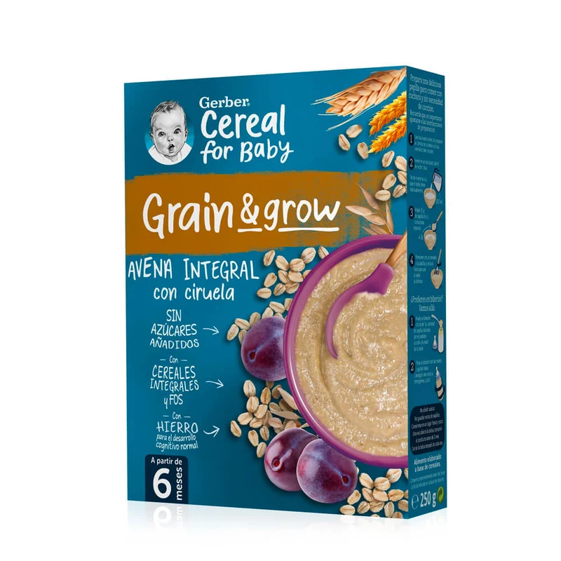 Nestlé Gerber Cereales Avena Integral Con Ciruela 250 G