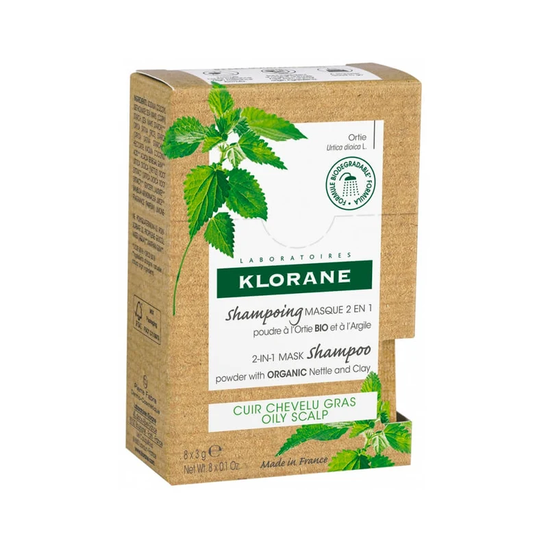 Klorane Ortiga Y Arcilla Mascarilla 2 En 1 Polvo 8 Sobres