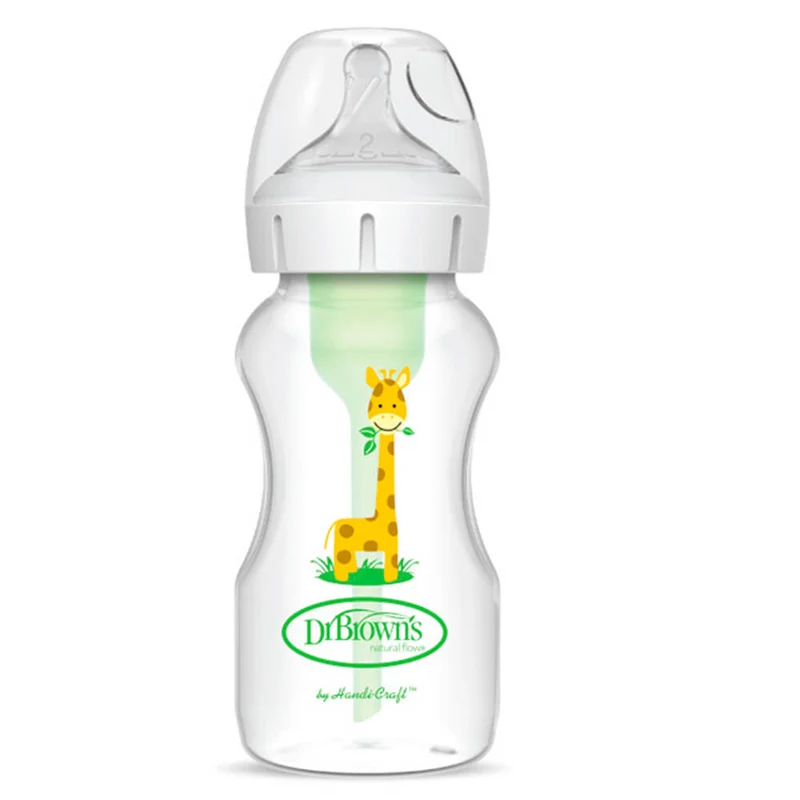 Dr. Browns Biberón Boca Ancha +3M 270 ml Jirafa