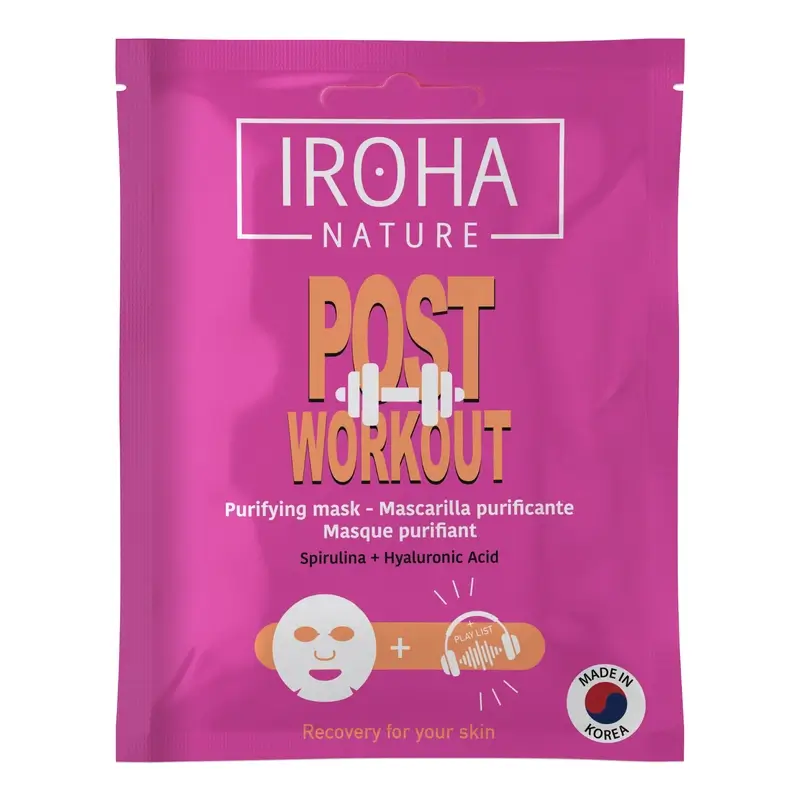 Iroha Nature Mascarilla Facial Post Workout Purificante Y Calmante , 1 unidad