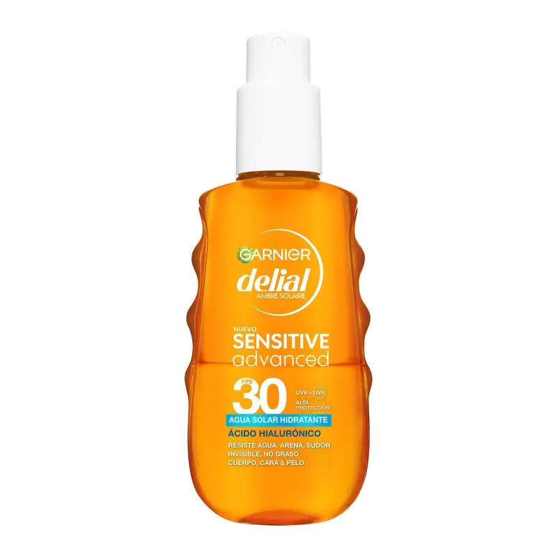 Garnier Delial Sensitive Advanced Agua Solar Hidratante Spf 30, 150Ml