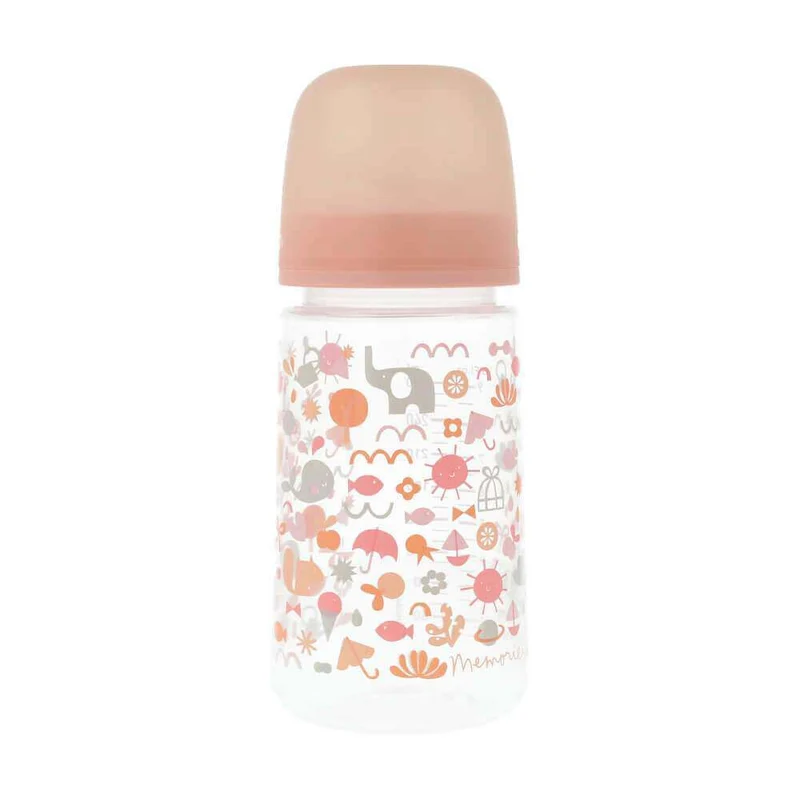 Suavinex Biberón Silicona Anatómico Rosa Walk In The Park 0-6M 270ml 198552