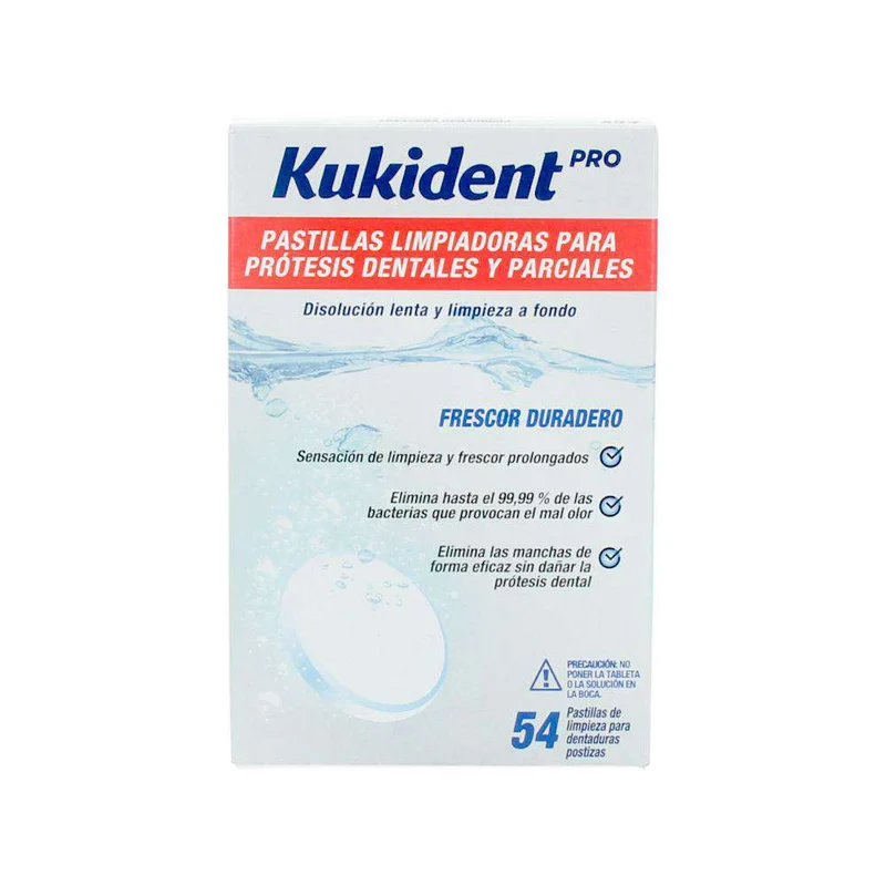 Kukident Pro Pastillas Limpiadoras 54 Unidades