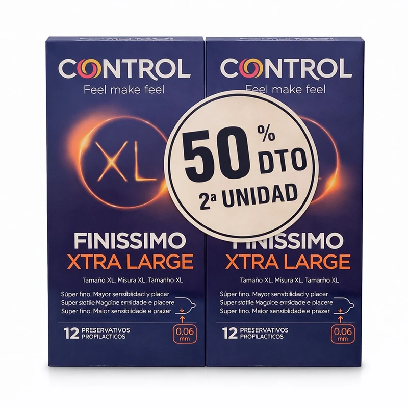 Control Finissimo Xtra Large Preservativos 12 Unidades Duplo