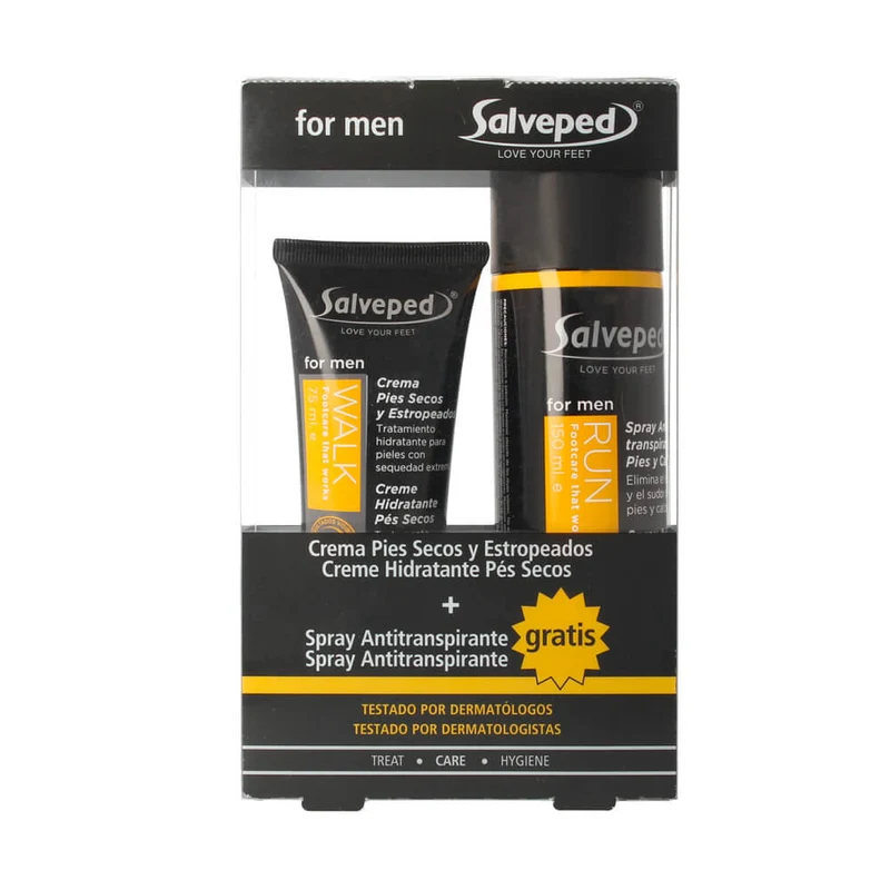 Salveped For Men Pies Secos Crema + Spray Pack