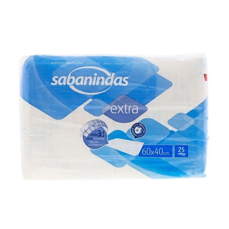 Sabanindas Protector Cama Extra Pequeña 60X40 25 Unidades