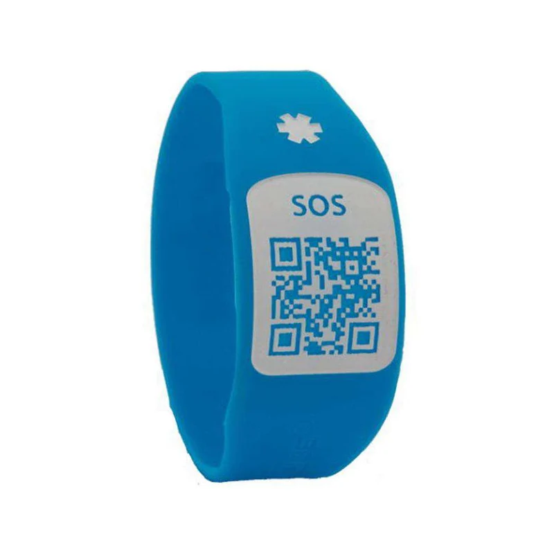 Pulsera Identificación Silincode Qr Azul T- S