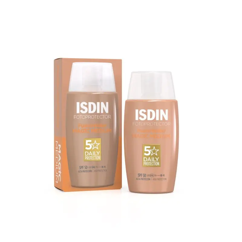 Isdin Fusion Water Magic Medium Solar y Facial SPF 50, 50 Ml
