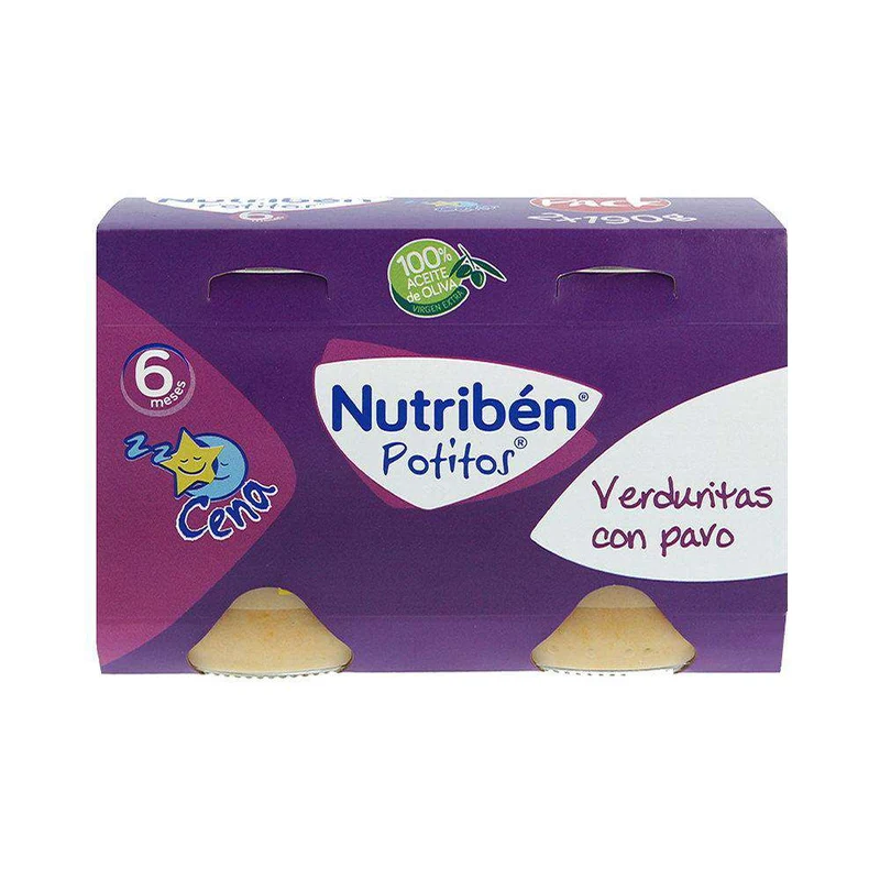 Nutribén Potito 190 Gr Cena Verduritas Con Pavo Duplo