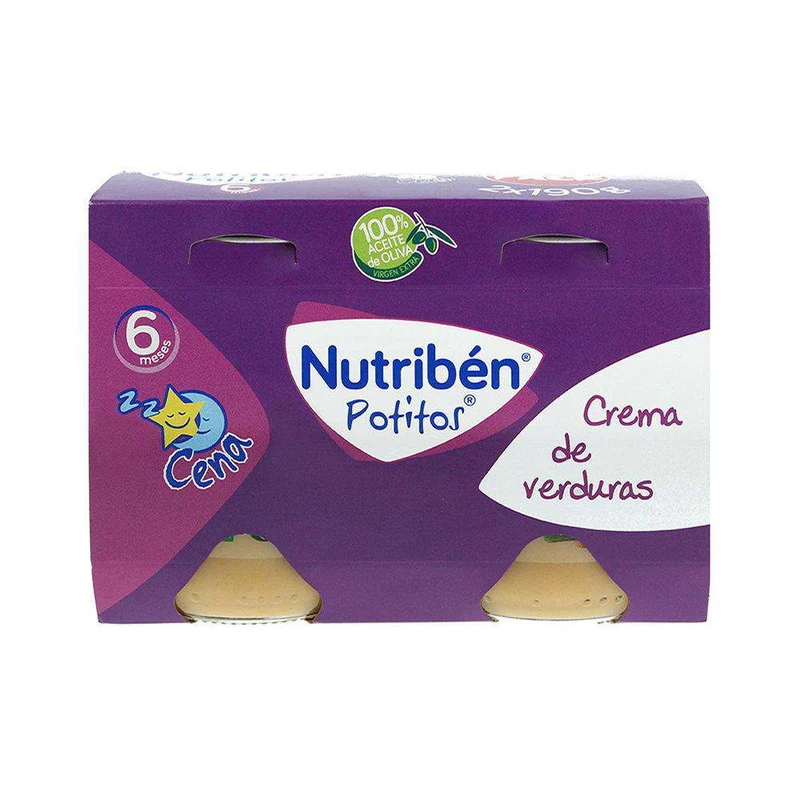 Nutribén Potito 190 Gr Cena Crema Verduras Duplo