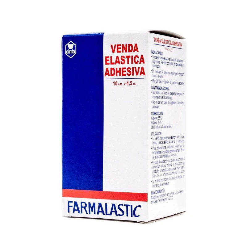 Farmalastic Venda Elástica Adhesiva 10 Cm X 4.5 M