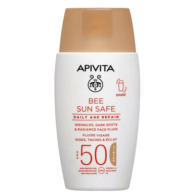 Apivita Apivita Reparación Antiedad Diaria Con Color Spf50, 50 ml