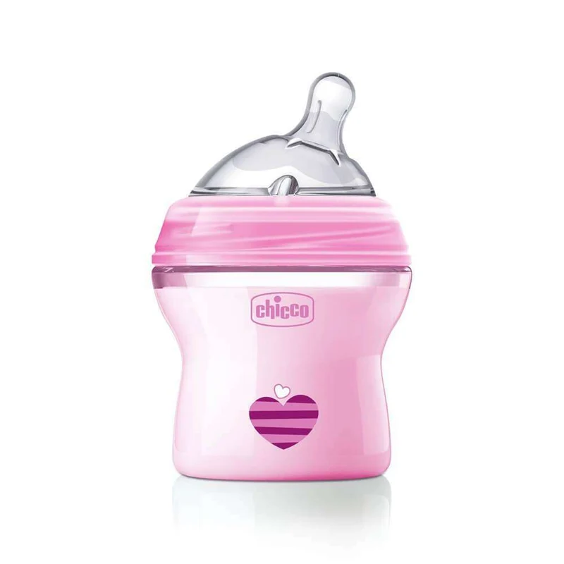 Chicco Biberón Silicona Natural Feeling Rosa +0M 150 ml