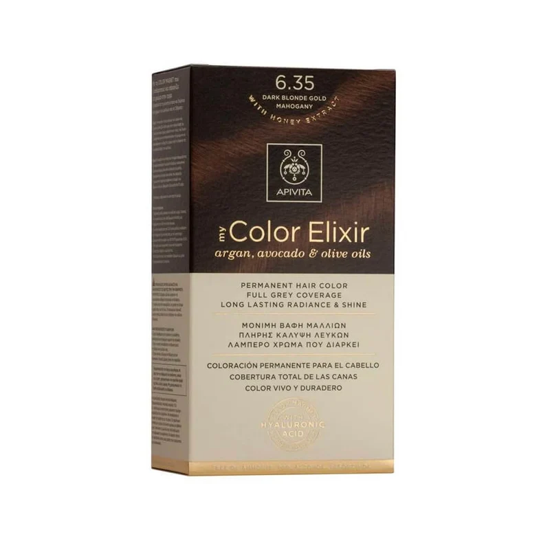 Apivita Tinte 6.35 Dark Blonde Gold Mahogany
