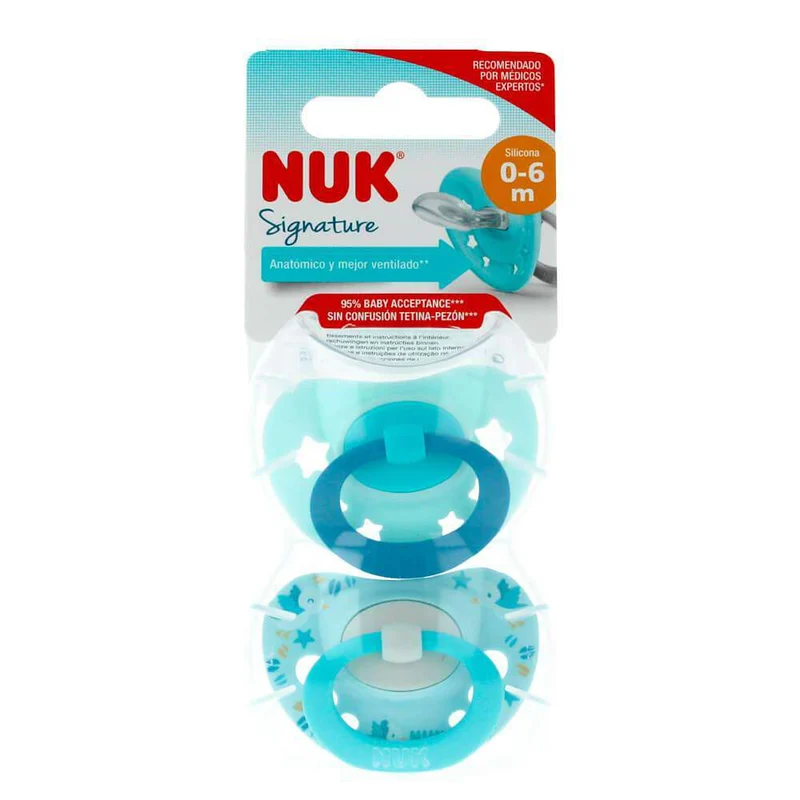 Nuk Chupete Silicona Classic Happy Days T.1 0-6 Meses 2 Unidades