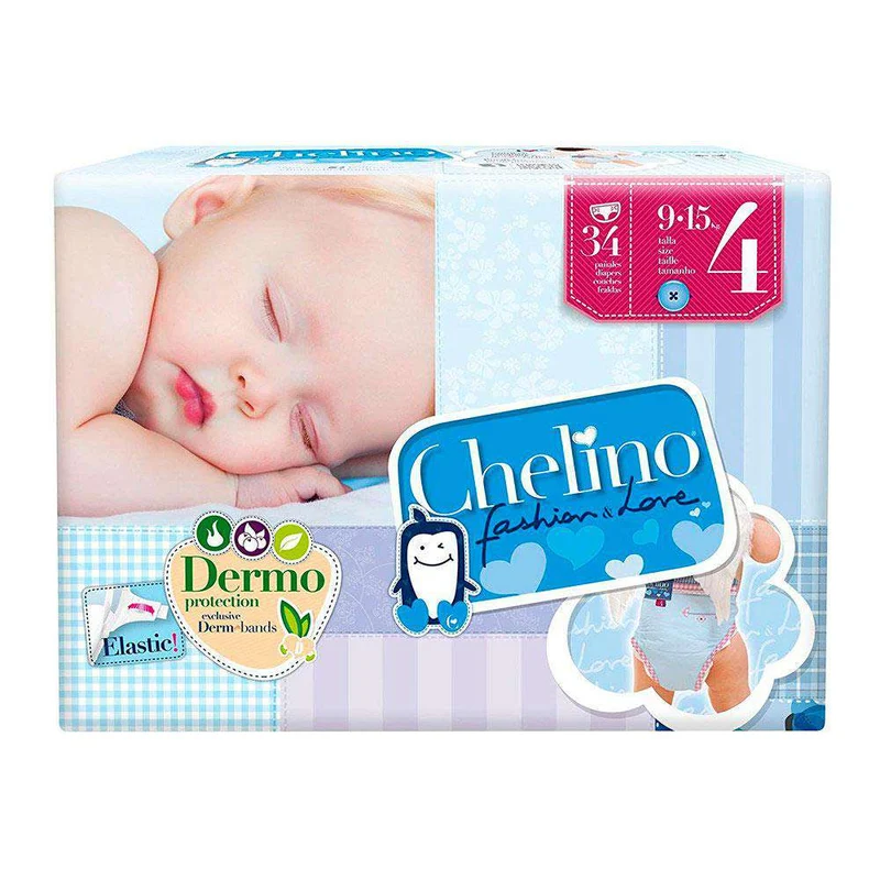 Chelino Fashion & Love Pañal T.4 9-15 Kg 34 Unidades