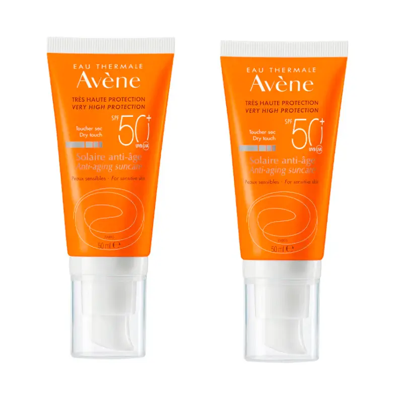 Avène Duplo Crema Solar Spf 50+ Anti-Edad, 2X50 Ml