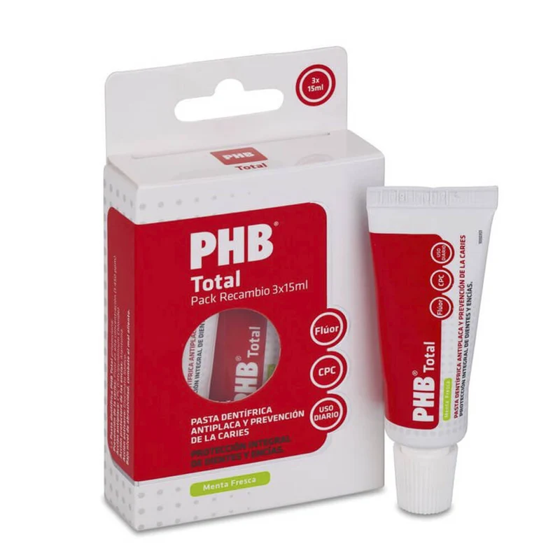 Phb Total Pasta Dental Recambio 15 ml 3 Unidades Pack