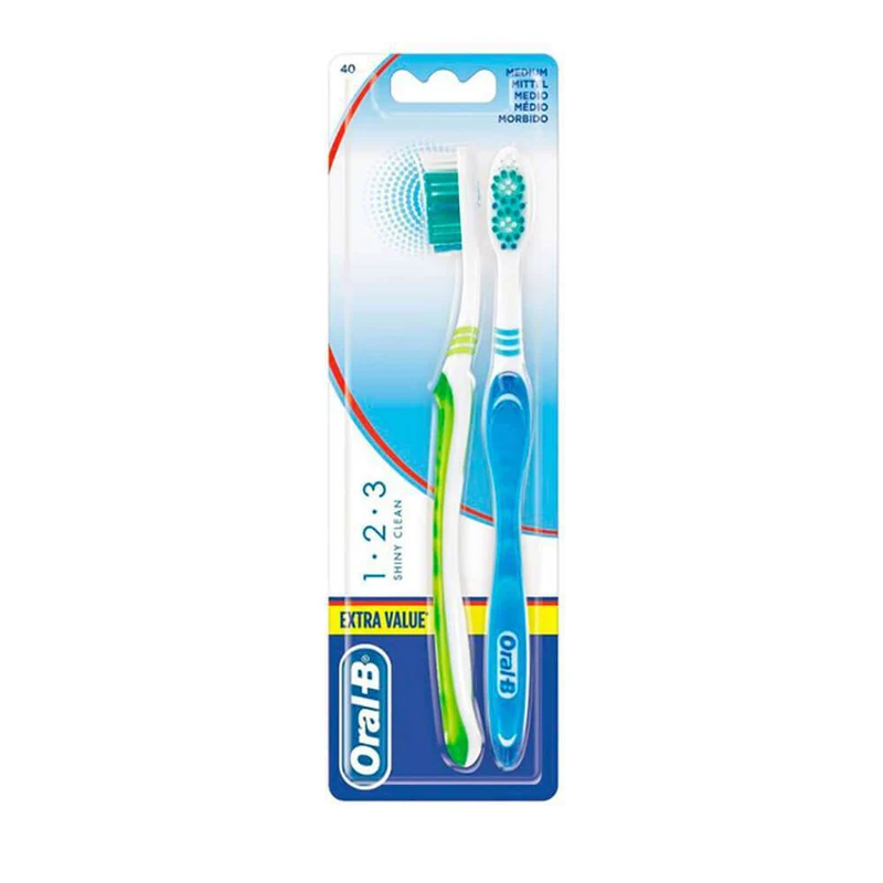 Oral-B Cepillo Dental Shiny 123 Medio Duplo