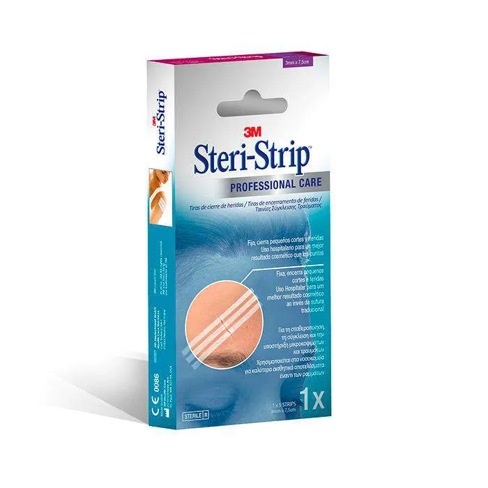Sutura Cutánea Estéril Steri Strip 7,5Cmx3Mm 5 Tiras