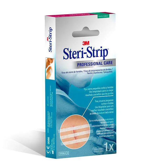 Sutura Cutánea Estéril Steri Strip 3,8Cmx6Mm 3Tir