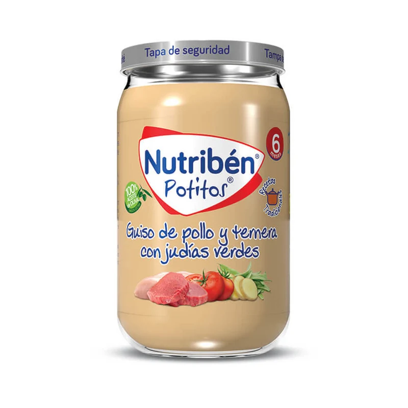 Nutribén Guiso De Pollo Ternera Judías Verdes 235 Gr