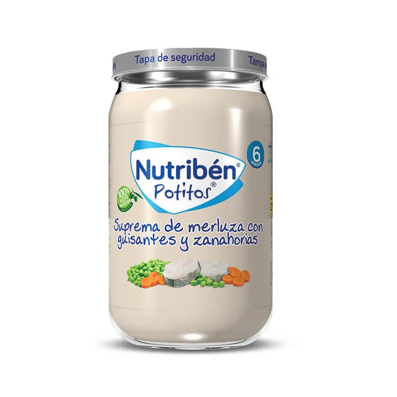 Nutribén Potito 235 Gr Merluza Guisantes Zanahorias